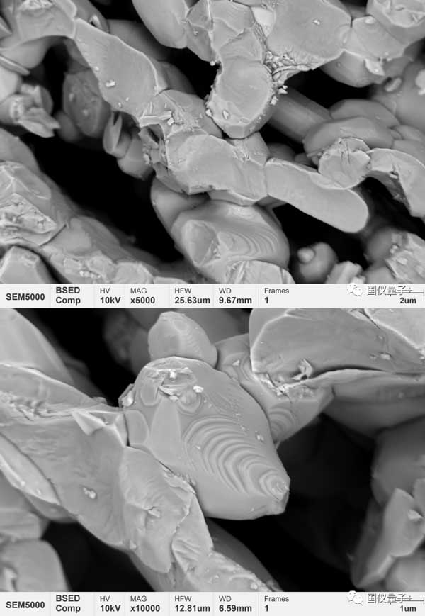 Figure 3 Microscopic morphology of barium strontium titanate sintered products