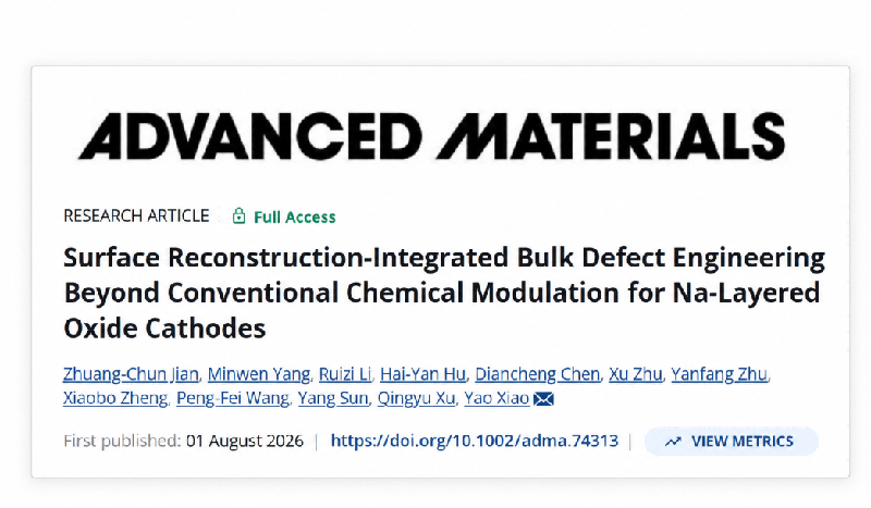 Surface Reconstruction and Bulk Defect Engineering Stabilize Na-Layered Oxide Cathodes for High-Performance Sodium-Ion Batteries